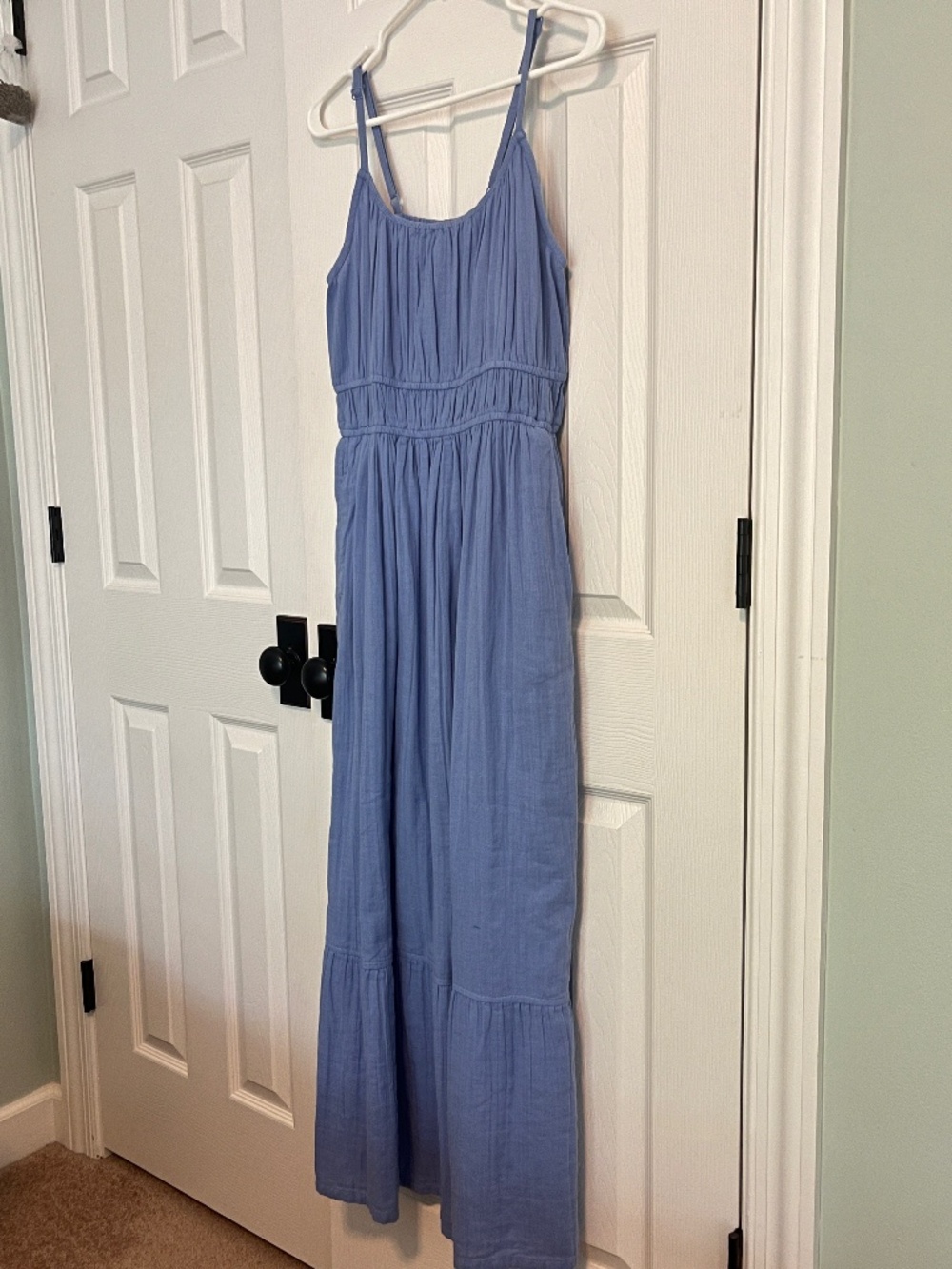 PACT coastal double gauze maxi dress, M, NWT